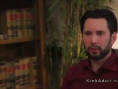 Pussy clamped blonde got anal fucked